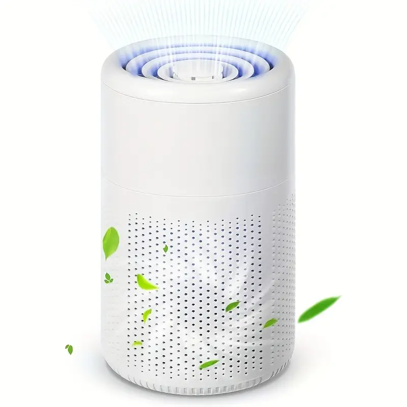 Air Purifier- Eliminates Odors,Hair,Smoke,Dust,Formaldehyde with Activated Carbon Cotton,HEPA Filter Element & Cologne Scent Tablet,Compact for Home,O