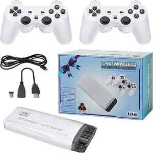 M2 Retro Game Stick Video Game Console Built-in 20000+ Games 20+ Emulators,4K HDMI Output,with Dual 2.4G Wireless Controllers,Plug and Play,Arcade 3D Game,Connect TV,Gift for Men,Boyfriend (64G)