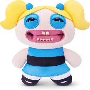 Fuggler Powerpuff Girls 9-Inch Plush Toy (Bubbles) by ZURU – Funny Ugly Monster Stuffed Animal with Human-Like Teeth, Collectible Plush for Kids, Tweens, Teens, Adults & Cartoon Fans