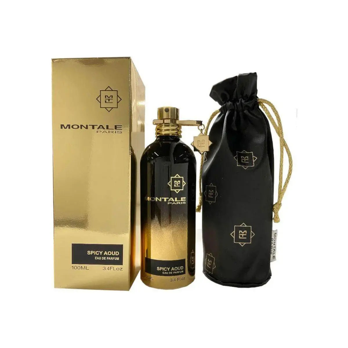 Montale Spicy Aoud Unisex Eau de Parfum (EDP) - 3.3/3.4 oz, 10ml Bottle, Citrus & Musk Liquid Fragrance, New In Box