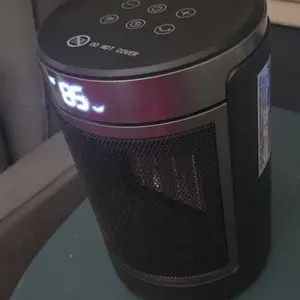 YASHE Space Heater, 1500W Portable Electric Heater for Indoor Use with Thermostat, 75° Oscillation, Digital Display, Remote Control, ECO Mode, Fast Ceramic Heating for Home, Office, Bedroom station