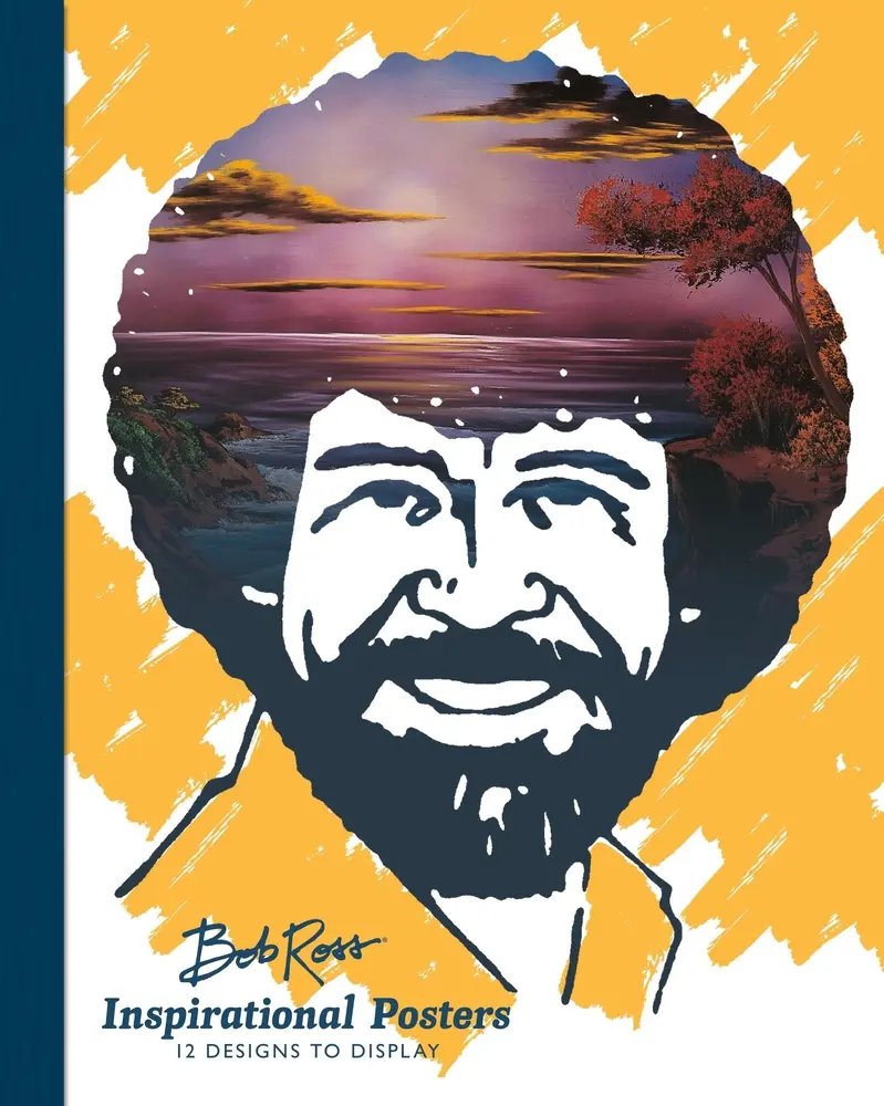 Used Bob Ross Inspirational Poster Set - 12 Painting Artwork Designs, English Paperback Book for Wall Decor (Humanities & Social Sciences, History & Culture), Print