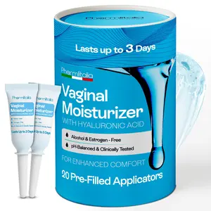 Pharmlitalia Vaginal Moisturizer Gel for Vagina Health, Moisturizer Applicators for Vaginal Dryness Relief and Long Lasting Wetness - Pre and Post Menopausal (20 Count (Pack of 1))