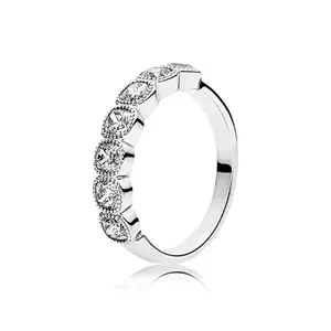 Pandora Alluring Cushion Ring, Clear CZ