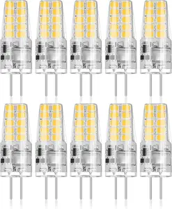 10 Pack G4 LED Bulb 2W Equivalent 30W 3000K Warm White 250 Lumens 360°Beam Angle, T3 Halogen Bulb Replacement Landscape Bulbs, AC/DC 12V Led Lights G4 Bi-Pin Base for Outdoor Landscape Lighting