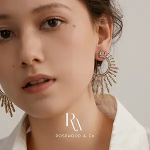 Clear Sunburst Statement Earrings, Wedding Celestial Statement Earring