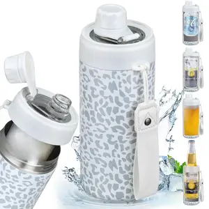 Sealed Can Cooler Fizz Lid - Fits 12oz Cans, Slim Cans, 12oz Bottles & As Tumbler - Coffee Cup - Vacuum Insulated Stainless Steel Drinkware Flasks