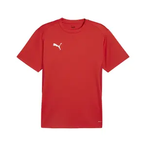 PUMA Mens Teamgoal Crew Neck Short Sleeve Jersey Casual - Red