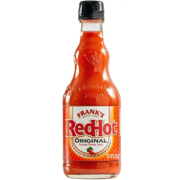 Frank's RedHot Hot Sauce, Original, Made with Cayenne Peppers, Ready-To-Use, Shake or Pour Over Chicken Wings, Sandwiches, Pizza, and More for the Perfect Bend of Flavor and Heat, 12 fl oz
