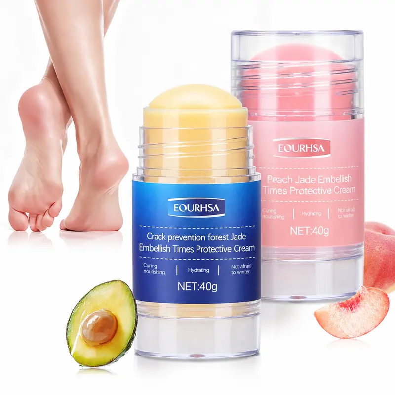 Buy 1 Get 1 Moisturizing Balm Stick, Self Care Products, Hypoallergenic Healing Deep Moisture Foot Cream, Cracked Heel Repair, Dead/Rough Dry Skin Softener, Twist Portable for Feet-Elbows-Knees, Sensitive Skin Safe, Christmas Gift for Men-Women