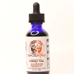 Magical Fungi Turkey Tail & Agarikon Dual Extract Mushroom Tincture 2 FL oz - Natural Immune Support Supplement for Cold Flu Season