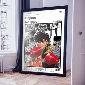 Hajime No Ippo Poster, Boxing Manga Vintage Wall Art, Fighting Spirit Print, Manga Room Decor, Gift For Anime Fans