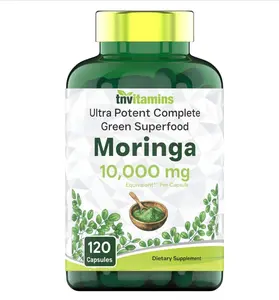 tnvitamins Moringa 120 Capsules | High Potency Moringa Leaf Extract Superfood Supplement for Energy, Vitality & Antioxidant Support