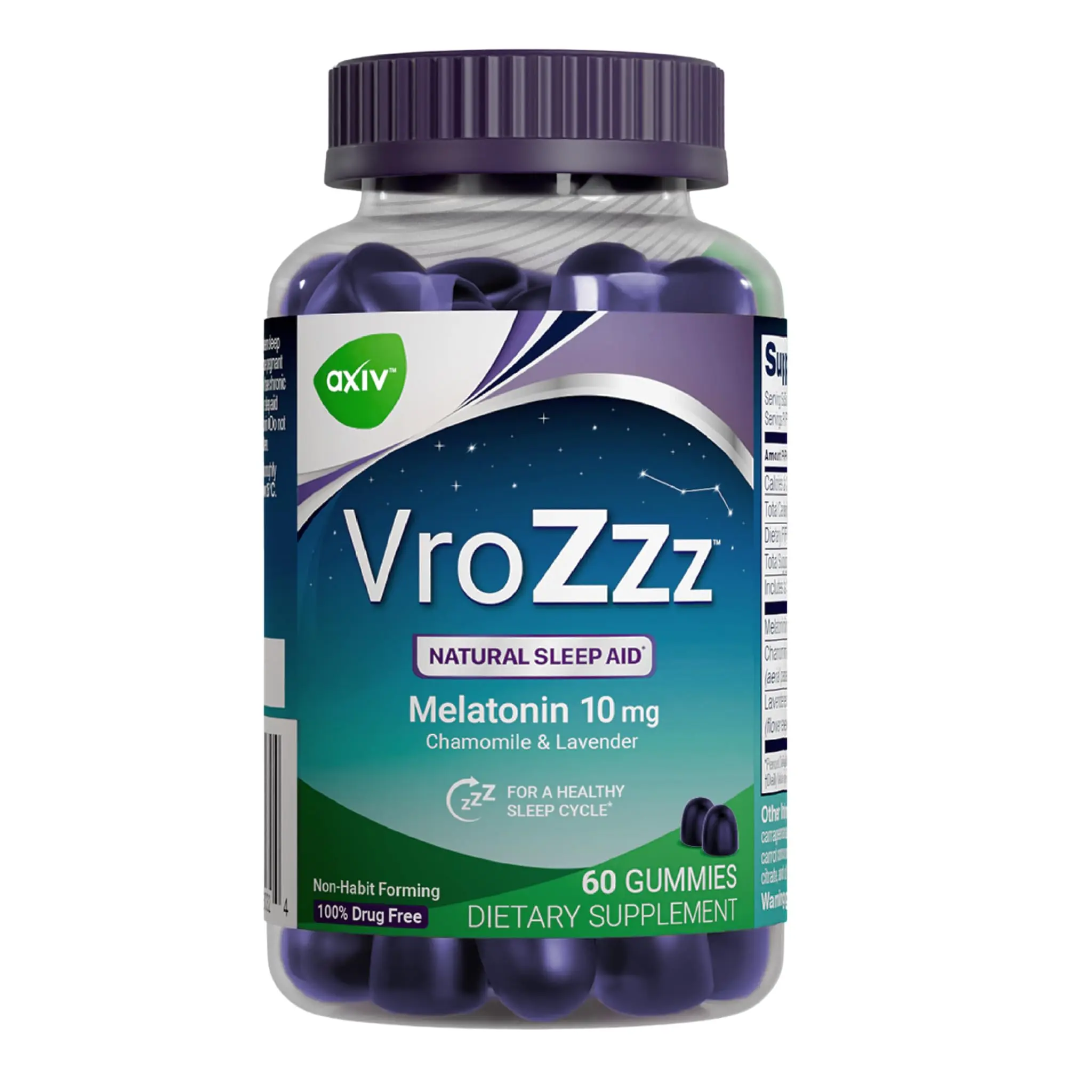 AXIV VroZzz Natural Sleep aid 60 Gummies