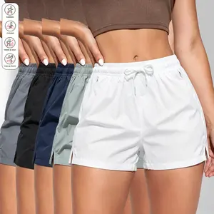 Pack of 5 women’s summer quick-dry casual running/fitness shorts—breathable, comfortable, trendy women’s casual sports shorts for workouts and running