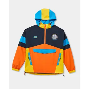 San Diego FC Community Anorak - Hooded Jacket with Hood, Front Pocket, and Distinctive Color Blocking Design