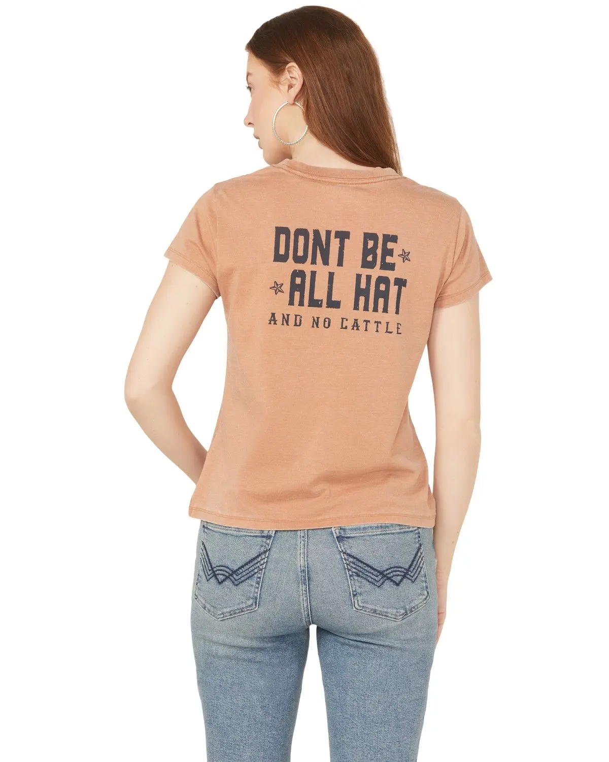 Idyllwind Women's Women'S Don'T Be All Hat Short Sleeve Graphic Tee - Iwfa25k55-Pecn
