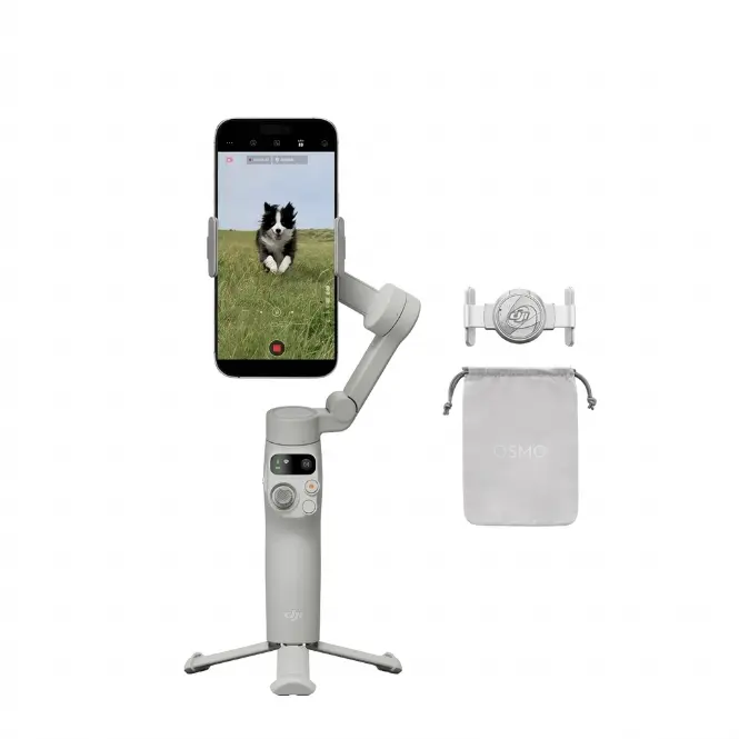 DJI Osmo Mobile 7 Gimbal Stabilizer for iPhone, Android, Built-in Tripod, Portable Stabilizer for iPhone, Selfie Stick, 3-Axis Phone Gimbal, ActiveTrack 7.0, One-Tap Edit, 10hrs Use, Phone Charging