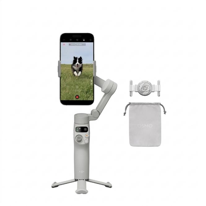 DJI Osmo Mobile 7 3-Axis Smartphone Gimbal Stabilizer for Filming - Foldable Grip, Built-in Tripod, Selfie Stick, ActiveTrack 7.0, 1-Tap Edit, 10hrs Use, Phone Charging, Cellphone Accessory Compatible with iPhone/Android, Smartphone Camera Accessory