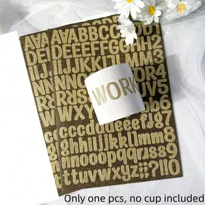 1pcs Glitter Letter and Number Stickers, DIY Name Customization, Multi-Purpose Stickers for Home Crafts, Scrapbooks, Gift Wrapping, Back-To-School Season, DIY Decorative Stickers