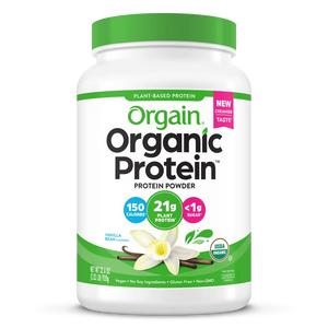 Orgain Organic Vegan Protein Powder - Vanilla Bean - 21g Plant Protein, 6g Prebiotic Fiber, No Lactose Ingredients, No Added Sugar, Non-GMO, for Shakes & Smoothies