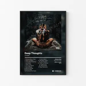 Lil.Durk Album Poster, The Voice 7220 Tracklist Art, OTF Melodic Drill Print, Chicago Rap Decor, Unframed Print Only