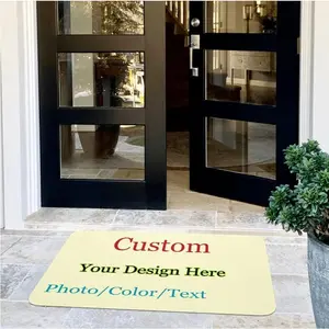 Custom Doormat Personalized Top Non-Slip Rubber Front Door Mat Welcome Rug for Entryway, Patio,Kitchen, Bathroom
