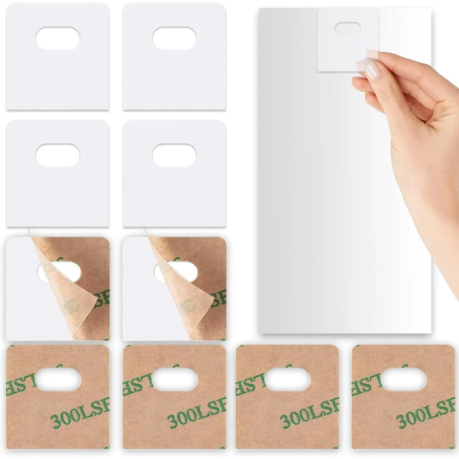 36 Pcs Clear Self-Adhesive Vertical Blind Repair Tabs Replacement Repair Parts for Window Blind Slats Panels