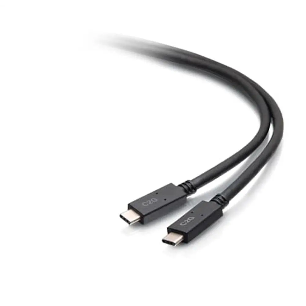 C2G 6.5ft (2m) USB-C Male to USB-C Male Cable (20V 3A) - USB 3.2 Gen 1 (5Gbps)