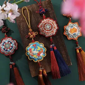 Chinese Traditional Embroidered Sachet, Home Decor Ornament, Blessing Ornament for Car/Bag/Home