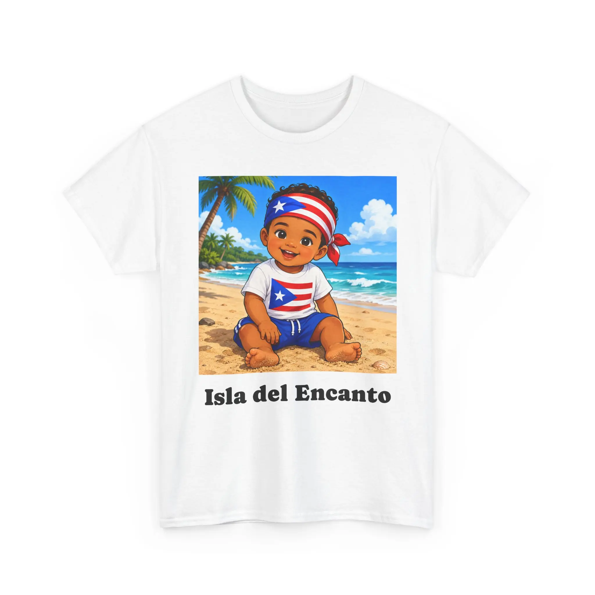 Men's Isla del Encanto Baby on Beach T-Shirt