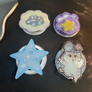 Ins niche blue star rocking music magnetic bracket Phone Holder suitable for MagSafe phones, strong suction for desktop lazy people, Phone Suction Mount