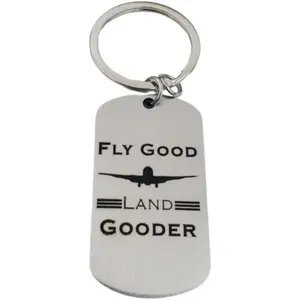 Fly Good Land Gooder, Pilot , Pilot Gifts for Pilots, Flight Attendant Gifts for Pilots in , Fly Good Land Gooder Key Chain, Aviation Gifts for Men, Airplane