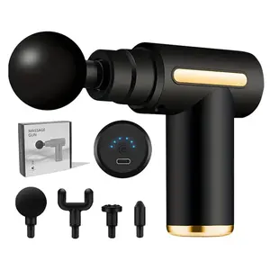 Massage Gun with Heat and Cold Deep Tissue Percussion Massager for Pain Relief 4 Interchangeable Heads  Travel-Friendly Gift Relaxation Aid Adjustable