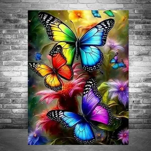 5D Diamond Painting Animal Butterfly Full Diamond Embroidery Flower Cross Stitch Home Decor Art Handmade Crafts Gift