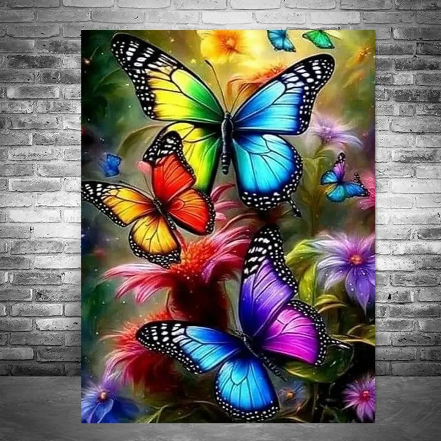 5D Diamond Painting Animal Butterfly Full Diamond Embroidery Design Flower Cross Stitch Home Decor Art Handmade Crafts Gift Diy Diamond Art Diamond Painting Kit