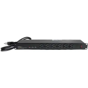 StarTech.com Rackmount PDU with 16 Outlets and Surge Protection - 19in Power Distribution Unit - 1U