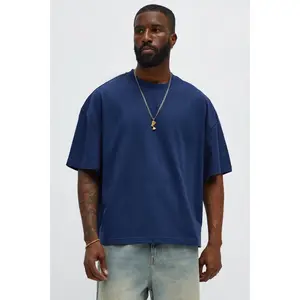 Boxy Premium Midweight Tee - Navy