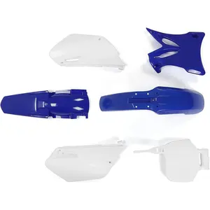 KQQIO Plastic Body Work Kit Compatible with 2002-2014 Yamaha YZ85 Dirt Bike Side Cover Fairing Fender Body Work Set (blue & white)