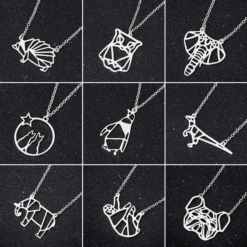 Cute Animal Stainless Steel Chain Necklaces for Women Fashion Jewelry Dog Cat Elephant Koala Pendant Necklace Collier Femme 2025