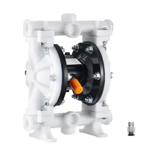 fathersdaygift  VEVOR Air Operated Double Diaphragm Pump, 4.4 GPM, 1-1/2 inch Inlet Outlet Pneumatic Waste Oil Transfer Pump, Max 100 PSI, Polypropylene Body, Air-Operated for Diesel, Grease, Kerosene, Gasoline