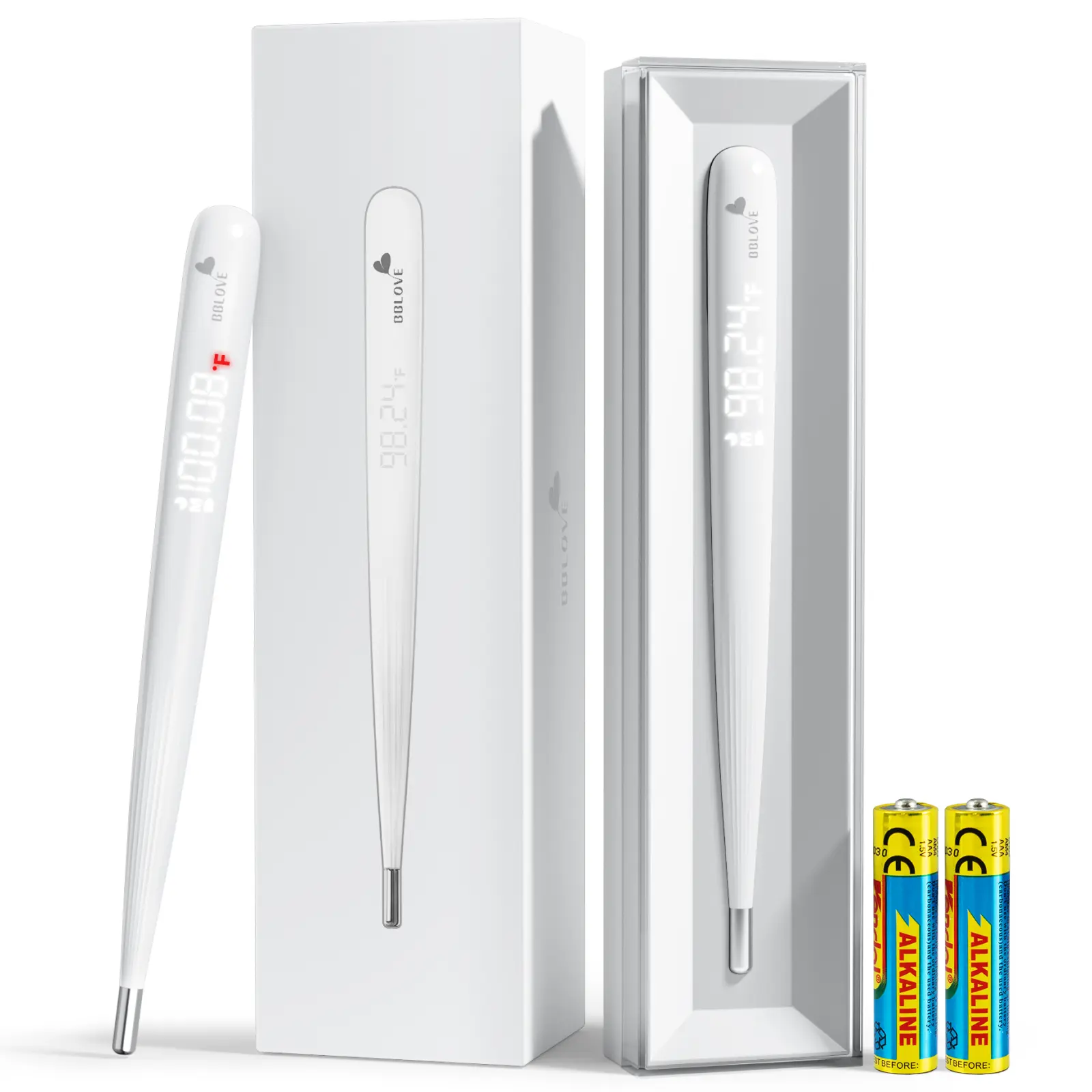 Digital Thermometer, Rechargeable Medical Thermometer, Underarm Fever Alert Kids Adults | Medical-grade accurate fast reading thermometer with LED display & fever alert, rechargeable design for oral and underarm use