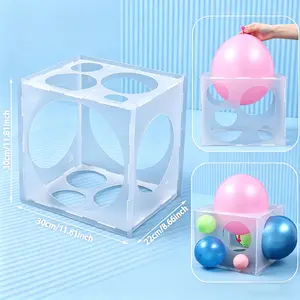 11Holes Balloon Sizer Box - Collapsible Balloon Measurement Tool for Balloon Arches, Columns, Photo Props & Party Decorations, Precise Balloon Sizing for Birthdays & Events, Balloon Party Supplies