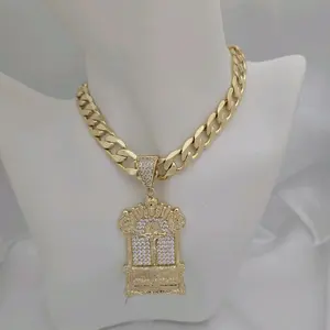 Gold Plated Chain 226 & Dije 454 with Unique Design ultima cena
