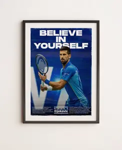 Novak Djokovic, Minimalist Tennis Poster