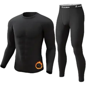 Long Johns Thermal Underwear for Men Soft Fleece Lined Base Layer Cold Weather Top Bottom Gift SetGift