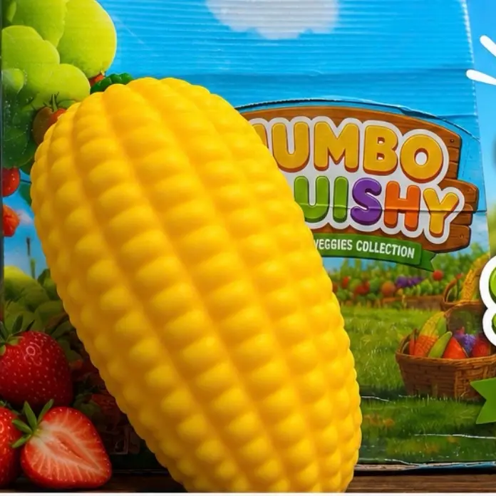 Jumbo Corn Squishy, Slow-Rise Stress Relief Toy for Kids, Soft Fidget Toy for Anxiety Relief