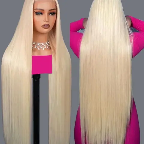 30 Inch 613 Lace Front Wig Human Hair Blonde 13X6 HD Transparent Lace Front Wigs Human Hair 180% Density Blonde Glueless Wigs Human Hair 613 HD Straight Lace Frontal Wigs Human Hair Pre Plucked