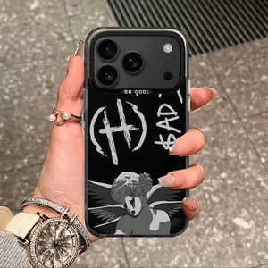 Sad Boyz Illustration Cartoon Cool Pattern Casing For iphone 17 16 15 14 13 12 11 X XS PRO PLUS MAX AIR Hard TPU PET PC Black Silver Hard  Anti-Drop Protective camera protection Tough Phone Cases Shell Shockproof showcases individuality L1590