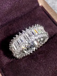 Elegant Rhinestone Decorated Ring, Fashion Accessories for Women for Party, Daily Clothing Decor, Trendy All-match & Exquisite Jewelry for Birthday Gift